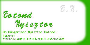 botond nyisztor business card